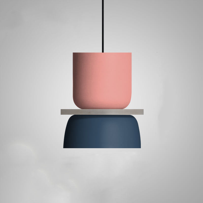 Nordic Zinc Dome Pendant Light with Dual Tone