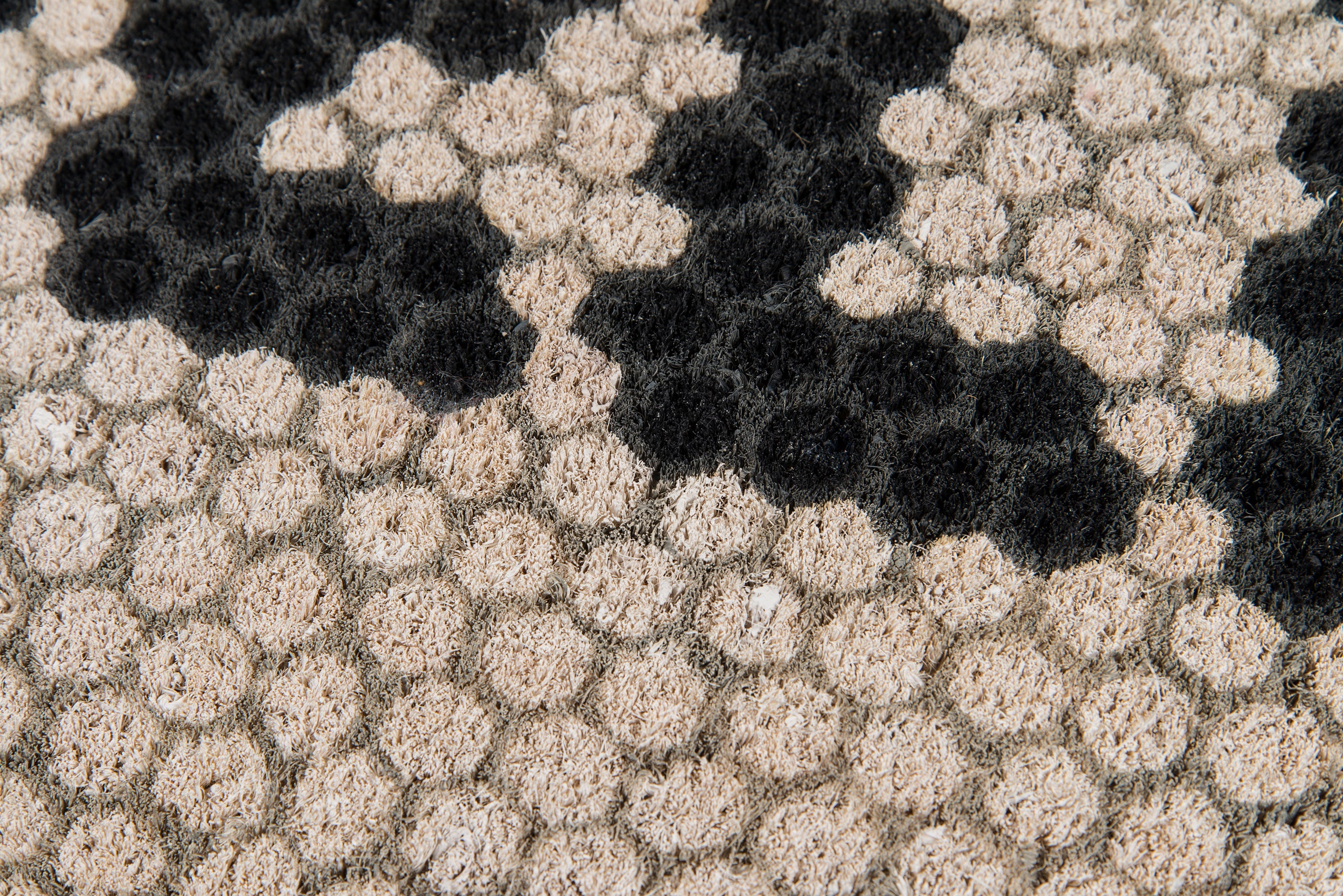 Natural Coir Doormat with Bold Hello Design