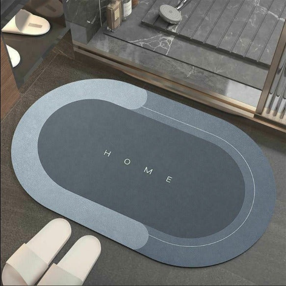 Absorbent Bath Mat with Oval Design