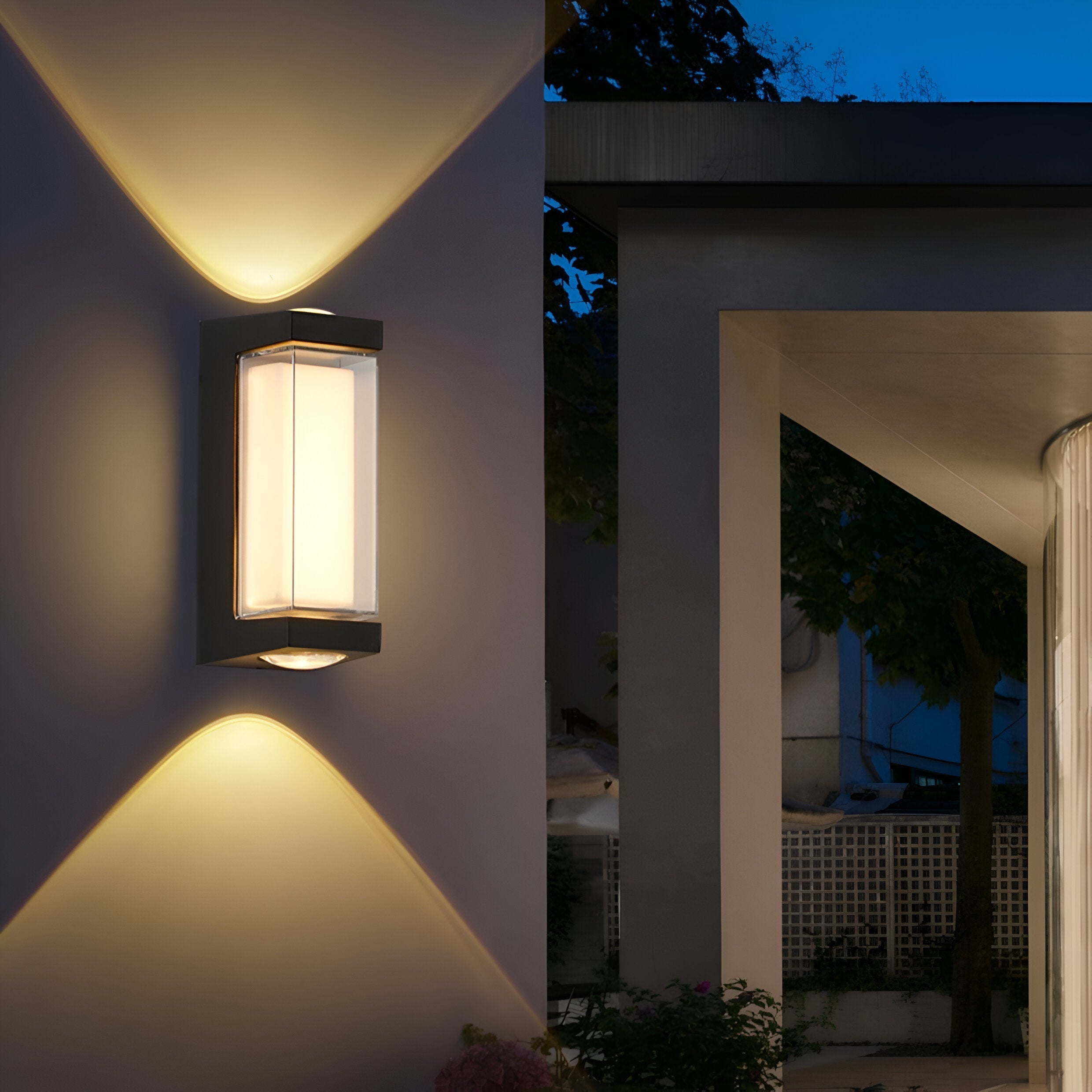Acrylic Wall Sconce with Up and Down LED Glow