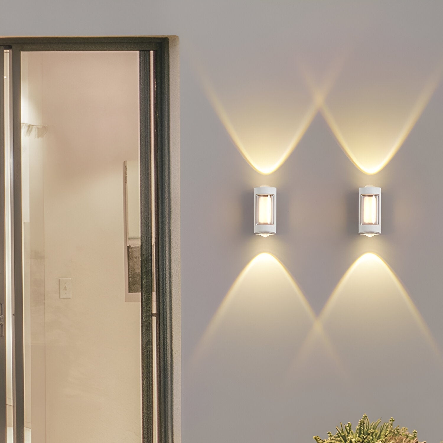 Acrylic Wall Sconce with Up and Down LED Glow