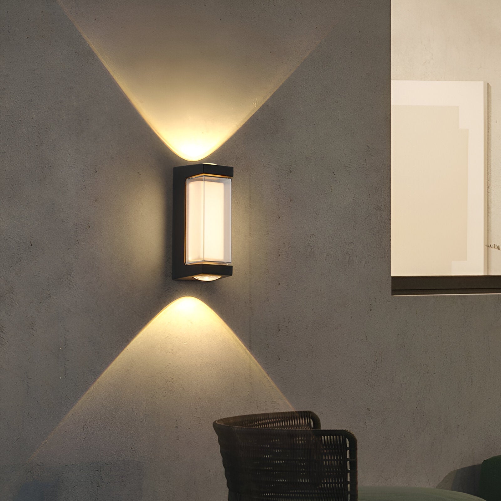 Acrylic Wall Sconce with Up and Down LED Glow