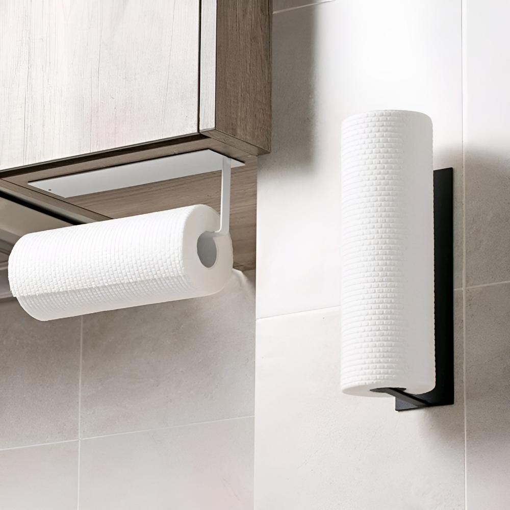 Adhesive Iron Paper Towel Holder with Shelf