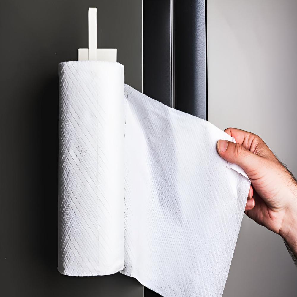 Adhesive Iron Paper Towel Holder with Shelf