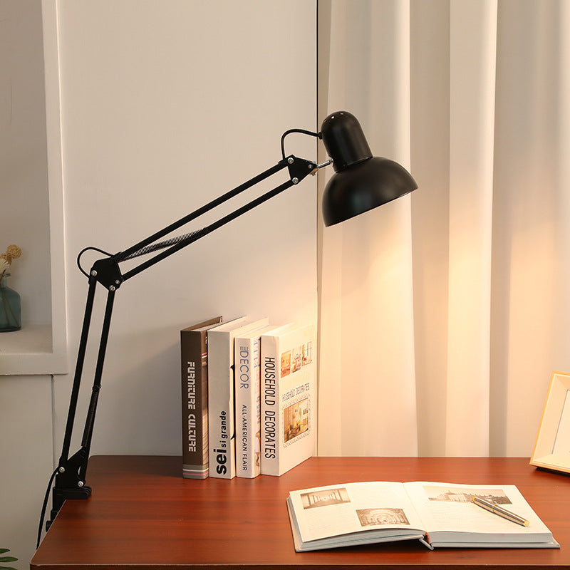 Adjustable Metal Clamp Desk Lamp with Spring