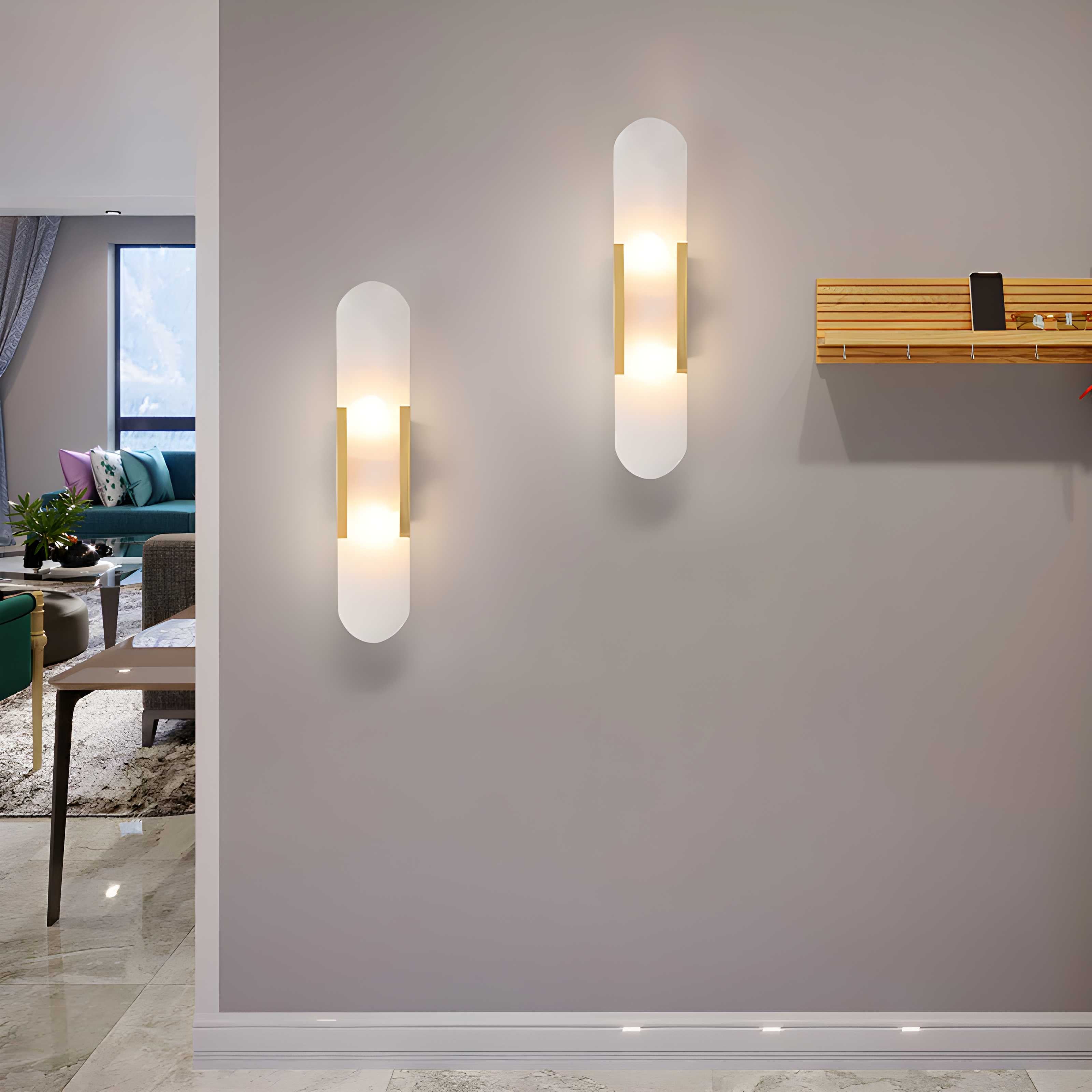 Alabaster Marble Wall Sconce with LED Light