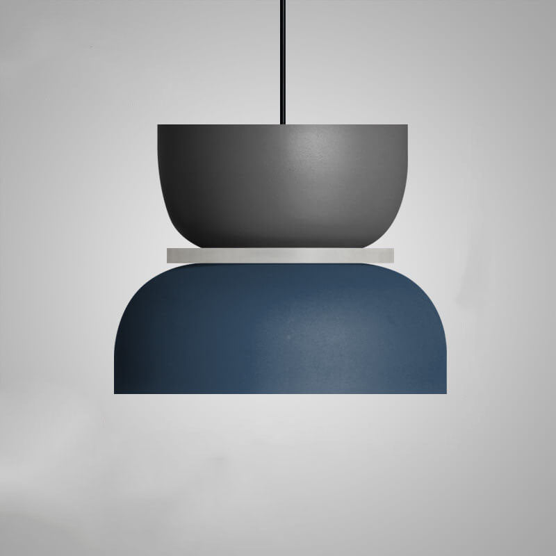 Nordic Zinc Dome Pendant Light with Dual Tone