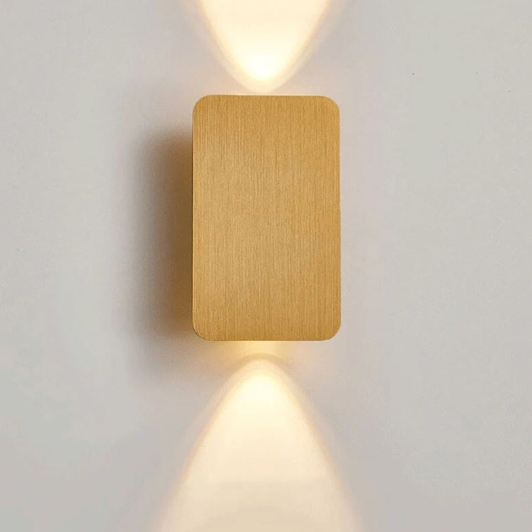 Aluminum Glass Wall Sconce with Up Down Glow