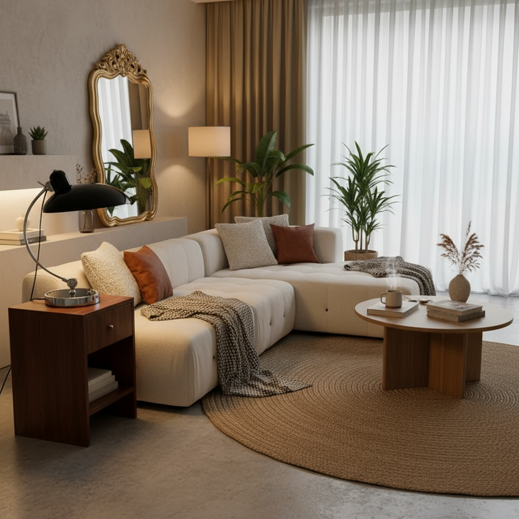 Bauhaus Dome Table Lamp with Chrome Arm