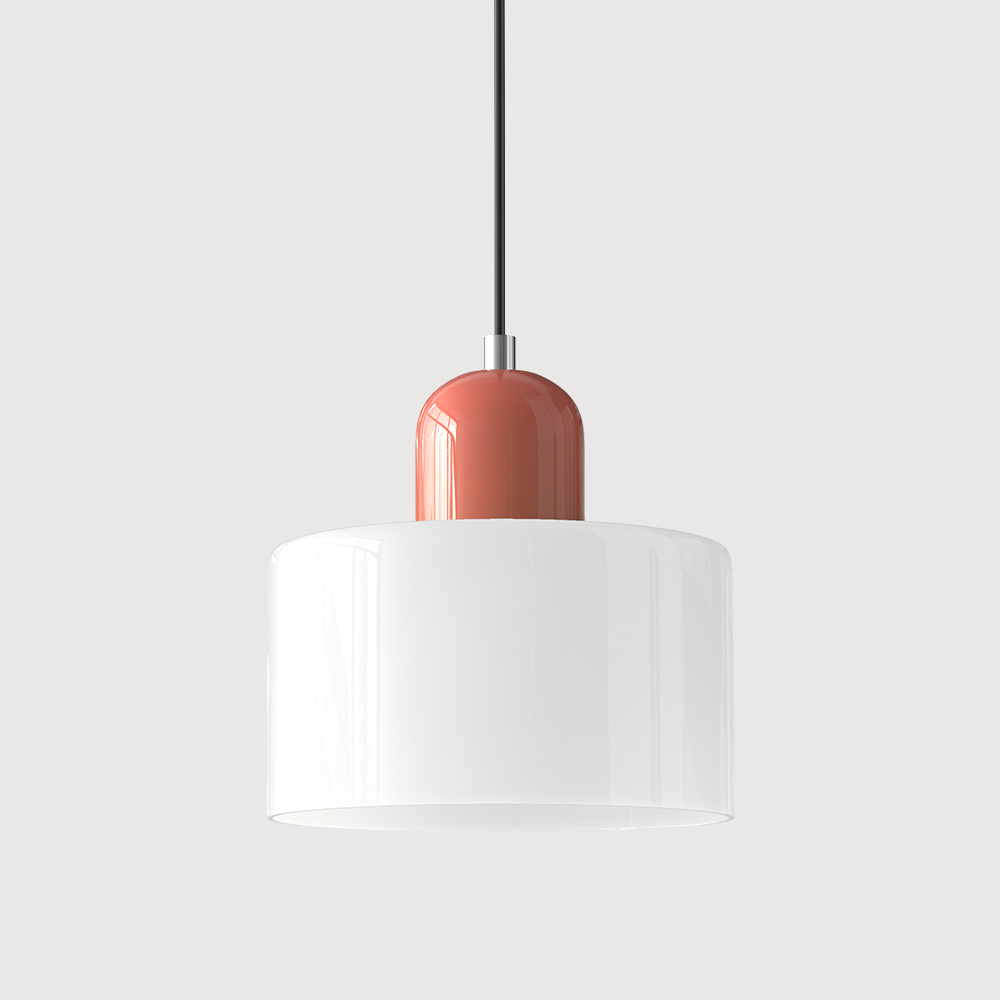 Bauhaus Glass Cylinder Pendant Light Colorful