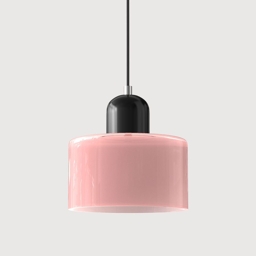 Bauhaus Glass Cylinder Pendant Light Colorful