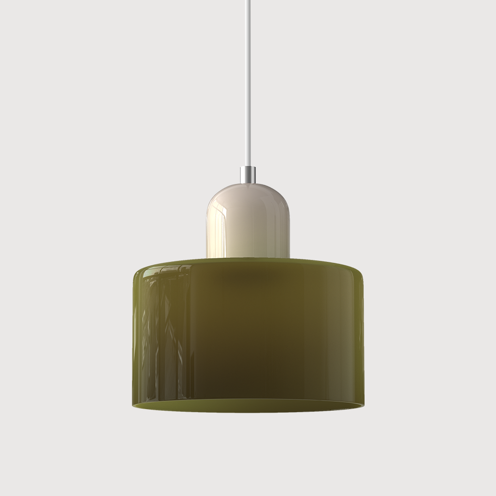 Bauhaus Glass Cylinder Pendant Light Colorful