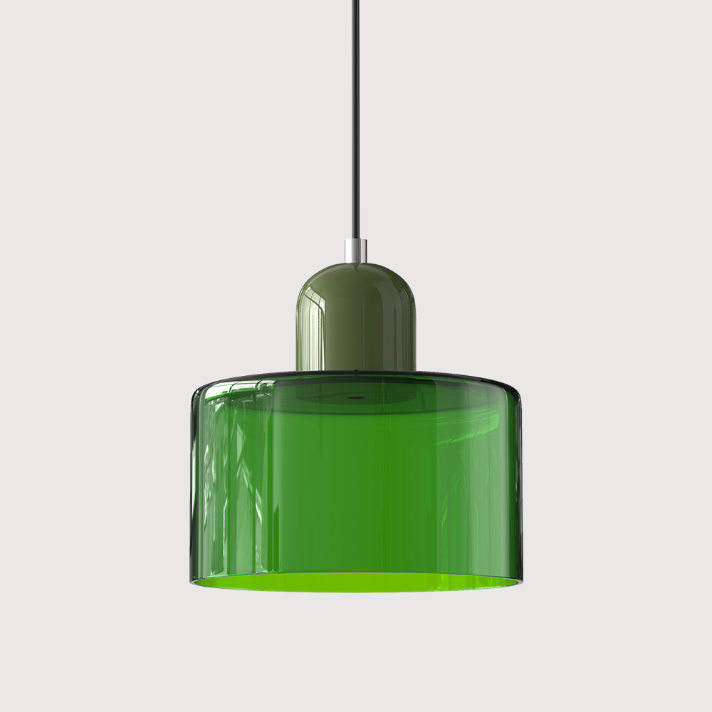 Bauhaus Glass Cylinder Pendant Light Colorful