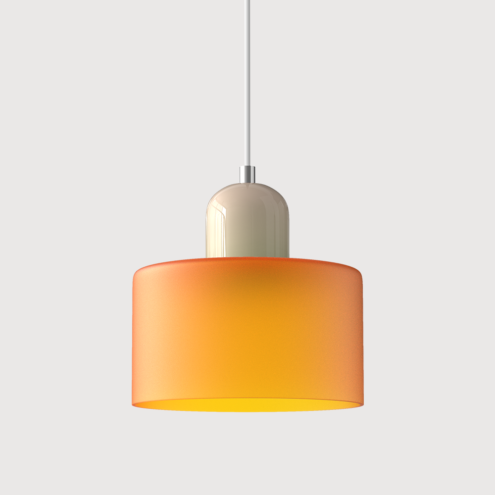 Bauhaus Glass Cylinder Pendant Light Colorful