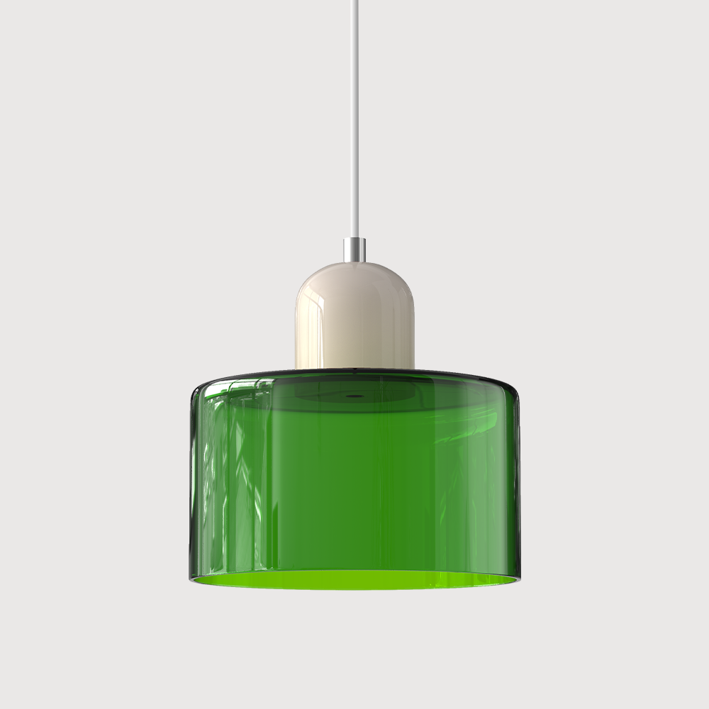 Bauhaus Glass Cylinder Pendant Light Colorful