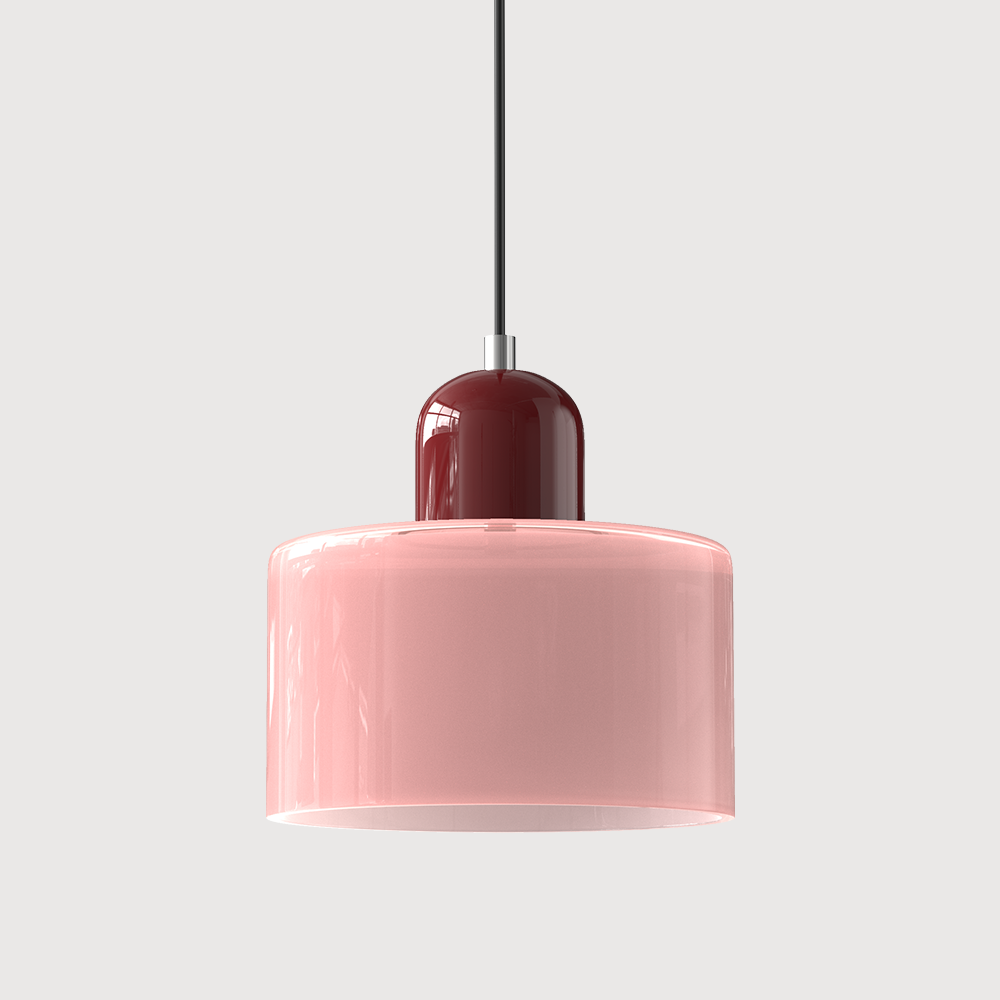 Bauhaus Glass Cylinder Pendant Light Colorful