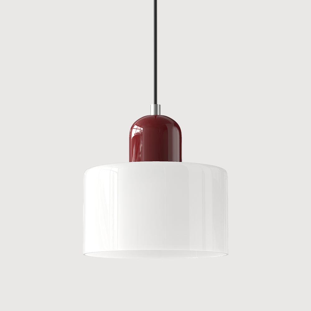 Bauhaus Glass Cylinder Pendant Light Colorful