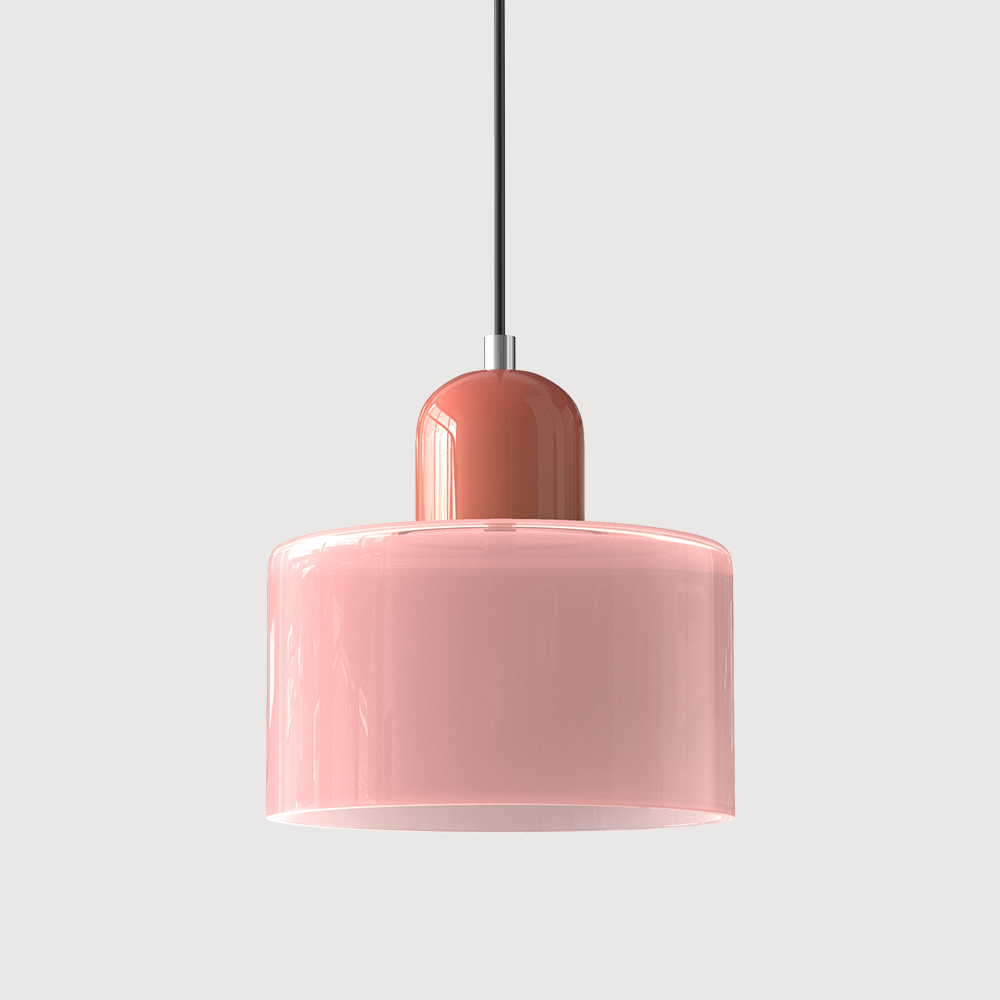 Bauhaus Glass Cylinder Pendant Light Colorful