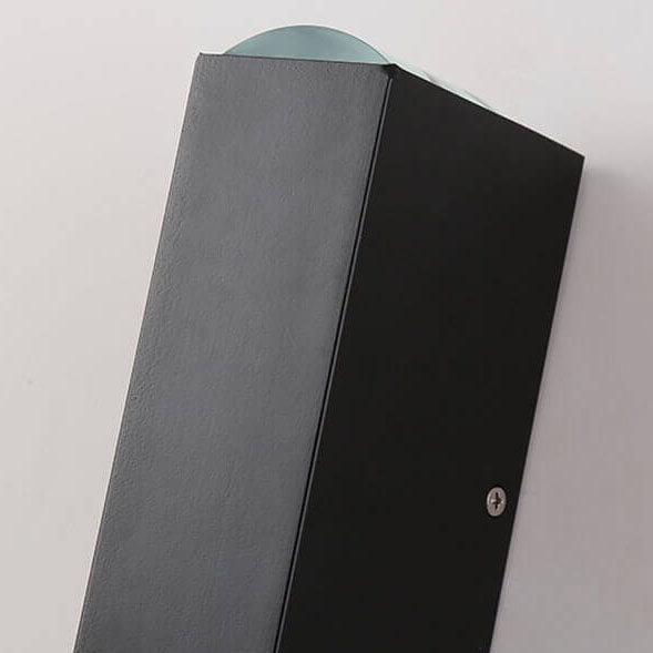 Black Aluminum Wall Sconce with Dual LED Glow