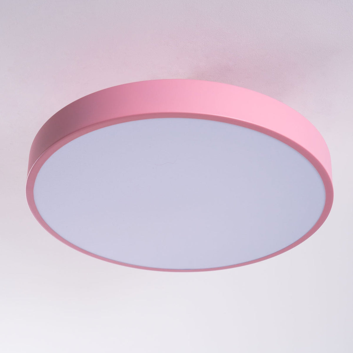 Black Round LED Flush Mount Light Gold Accent