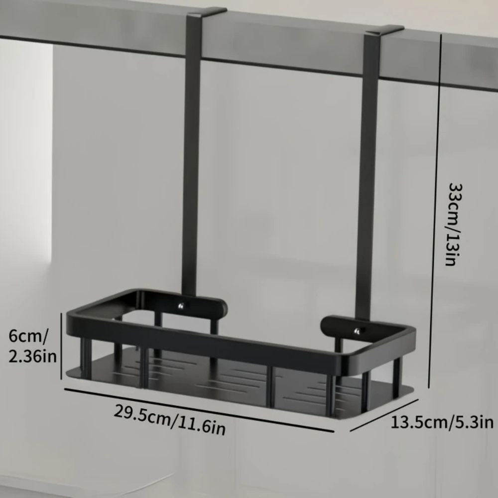 Black Stainless Steel Double Tier Caddy Rack
