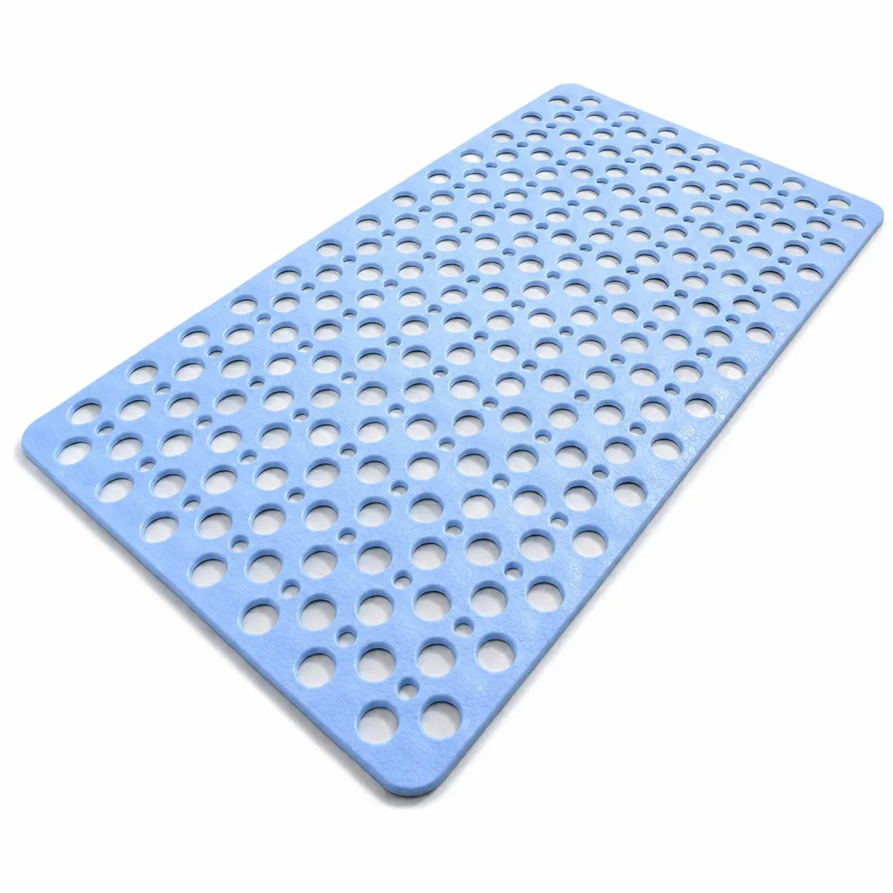 Blue perforated mat on a white background