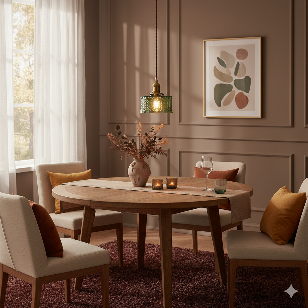 Brass Glass Pendant Light with Textured Shade