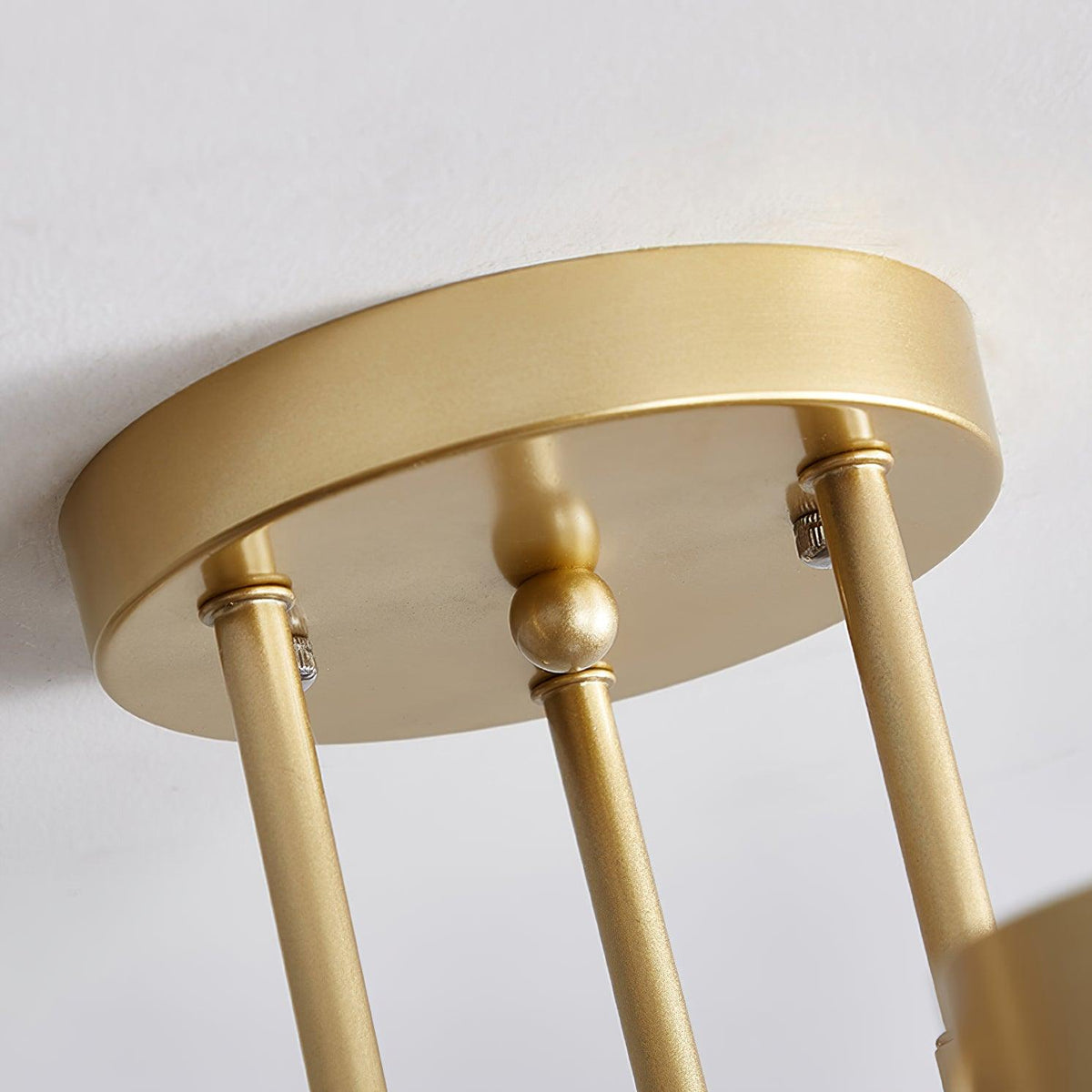 Brass Globe Sputnik 6-Light Ceiling Fixture
