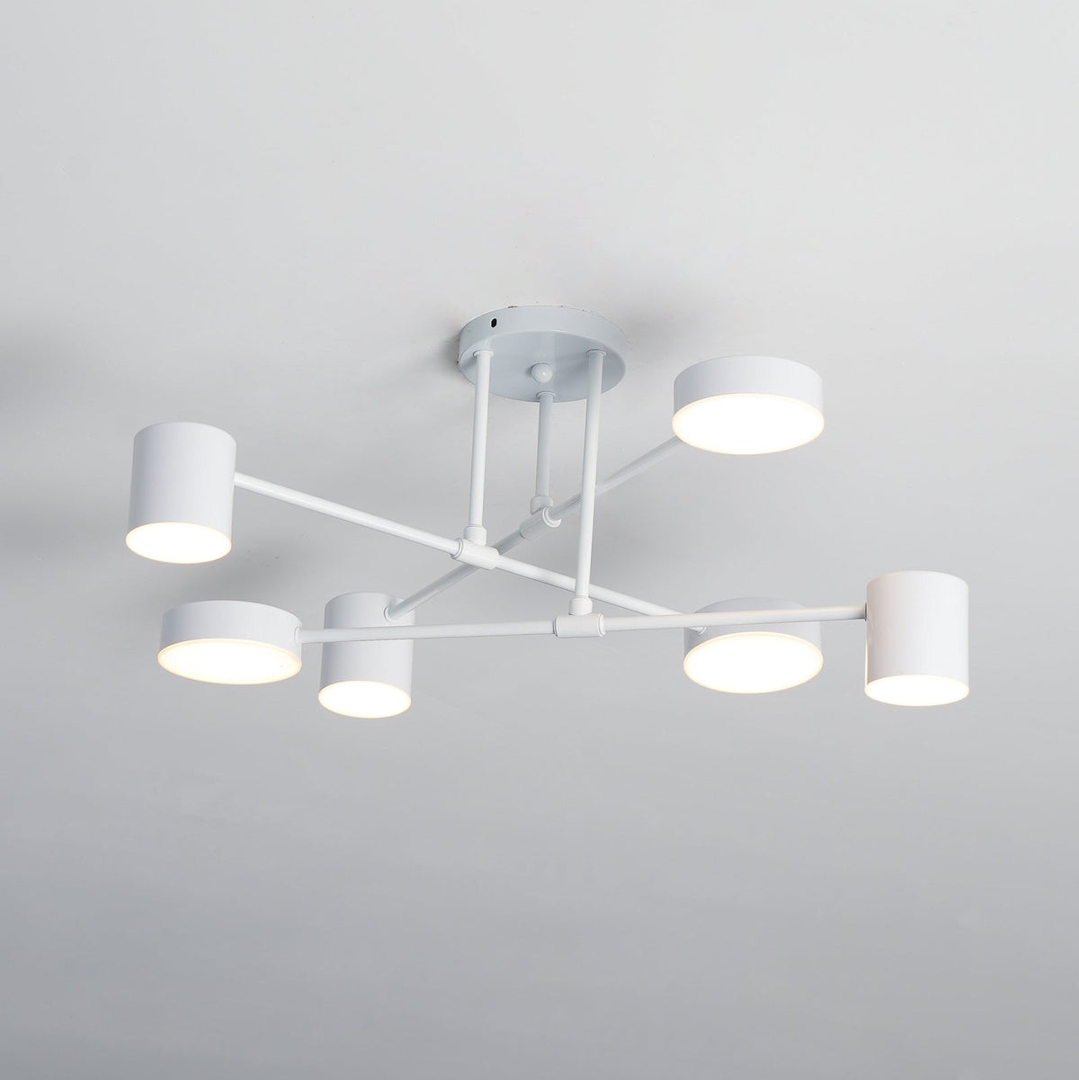 Brass Globe Sputnik 6-Light Ceiling Fixture