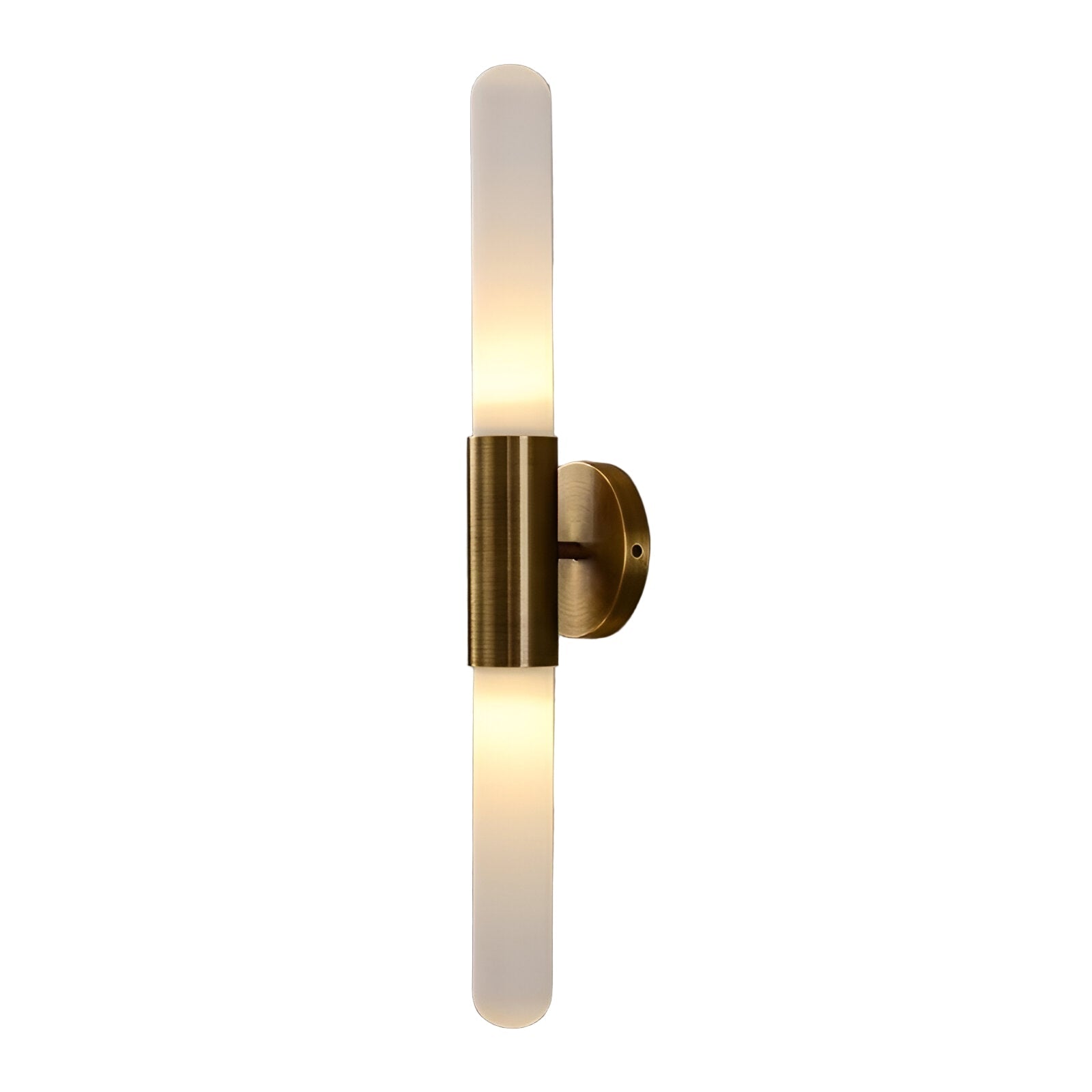 Brass Ripple Glass Wall Sconce with Dual Glow