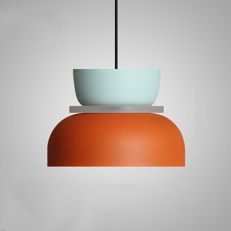 Nordic Zinc Dome Pendant Light with Dual Tone
