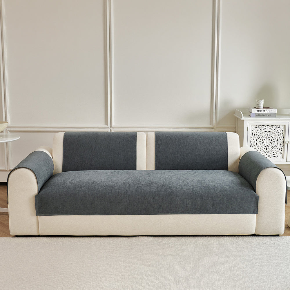 Chenille Sofa Cover with Secure Non-Slip Grip