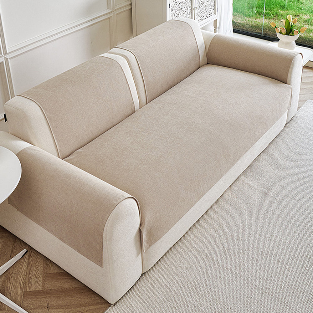 Chenille Sofa Cover with Secure Non-Slip Grip