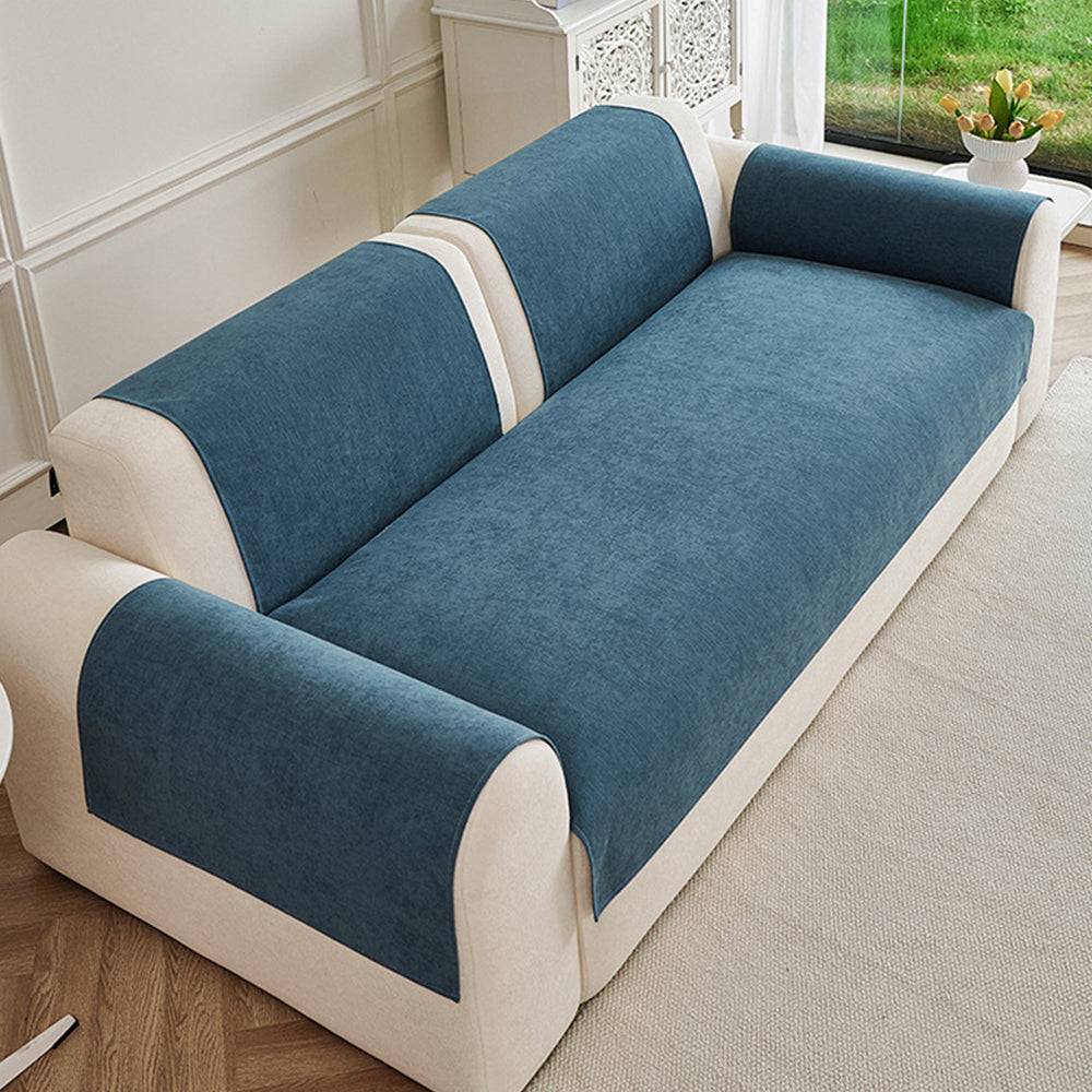 Chenille Sofa Cover with Secure Non-Slip Grip