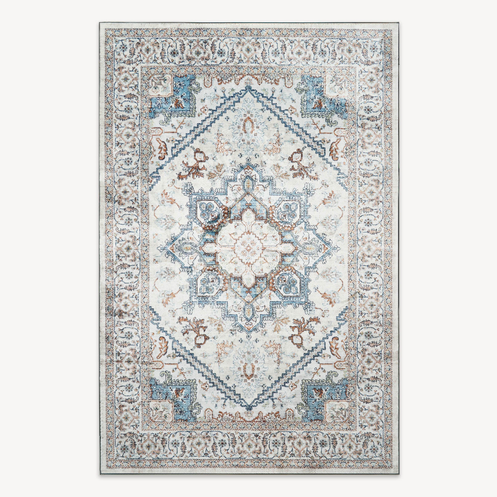 Classic Persian Area Rug with Non-Slip Back