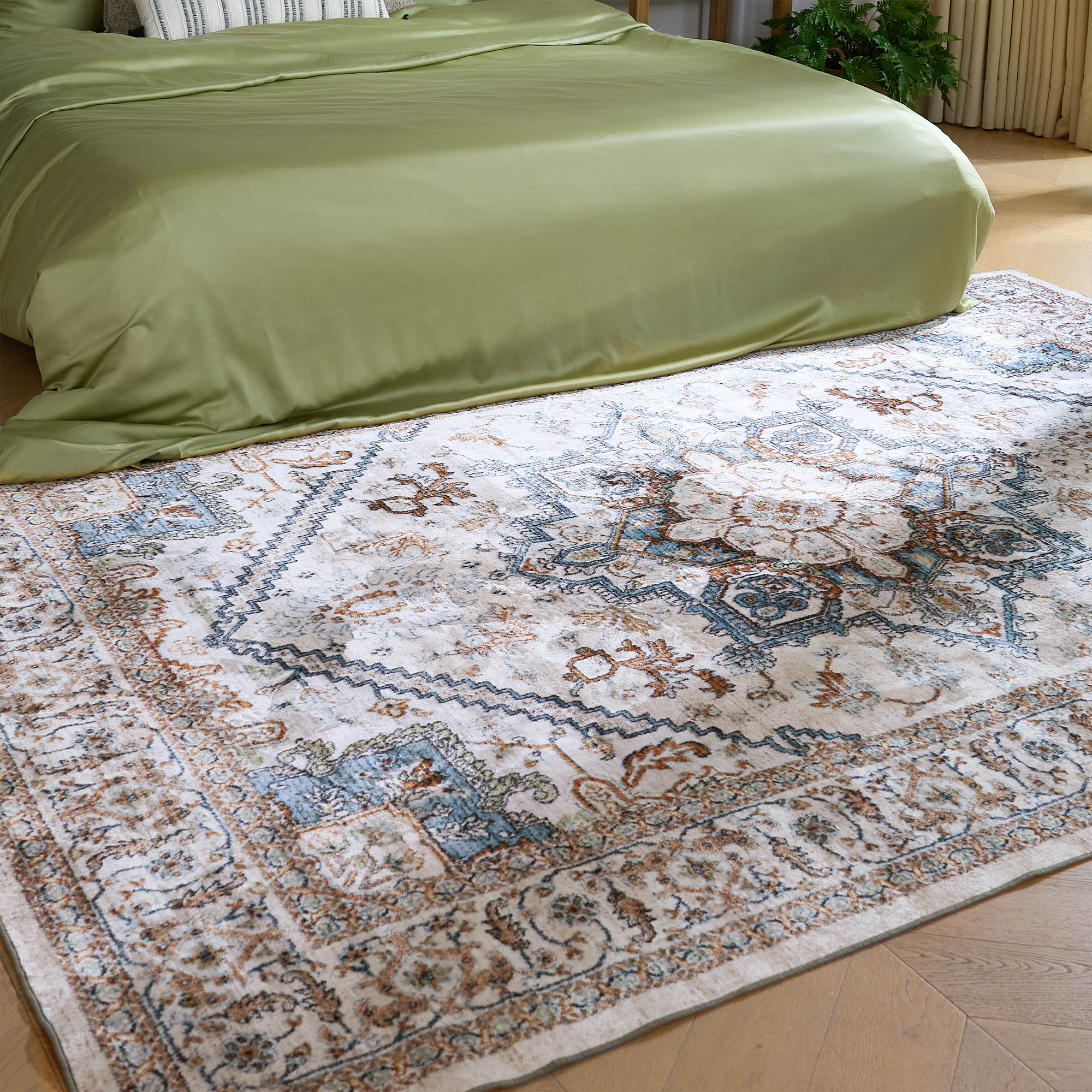 Classic Persian Area Rug with Non-Slip Back