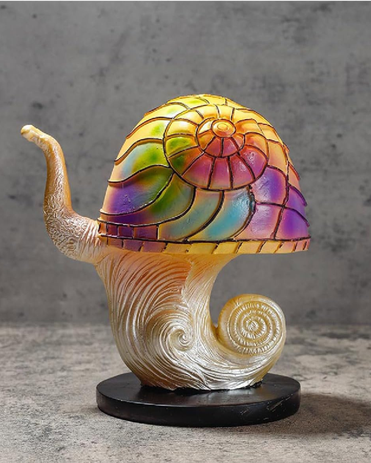 Colorful Resin Mushroom Lamp with LED Glow