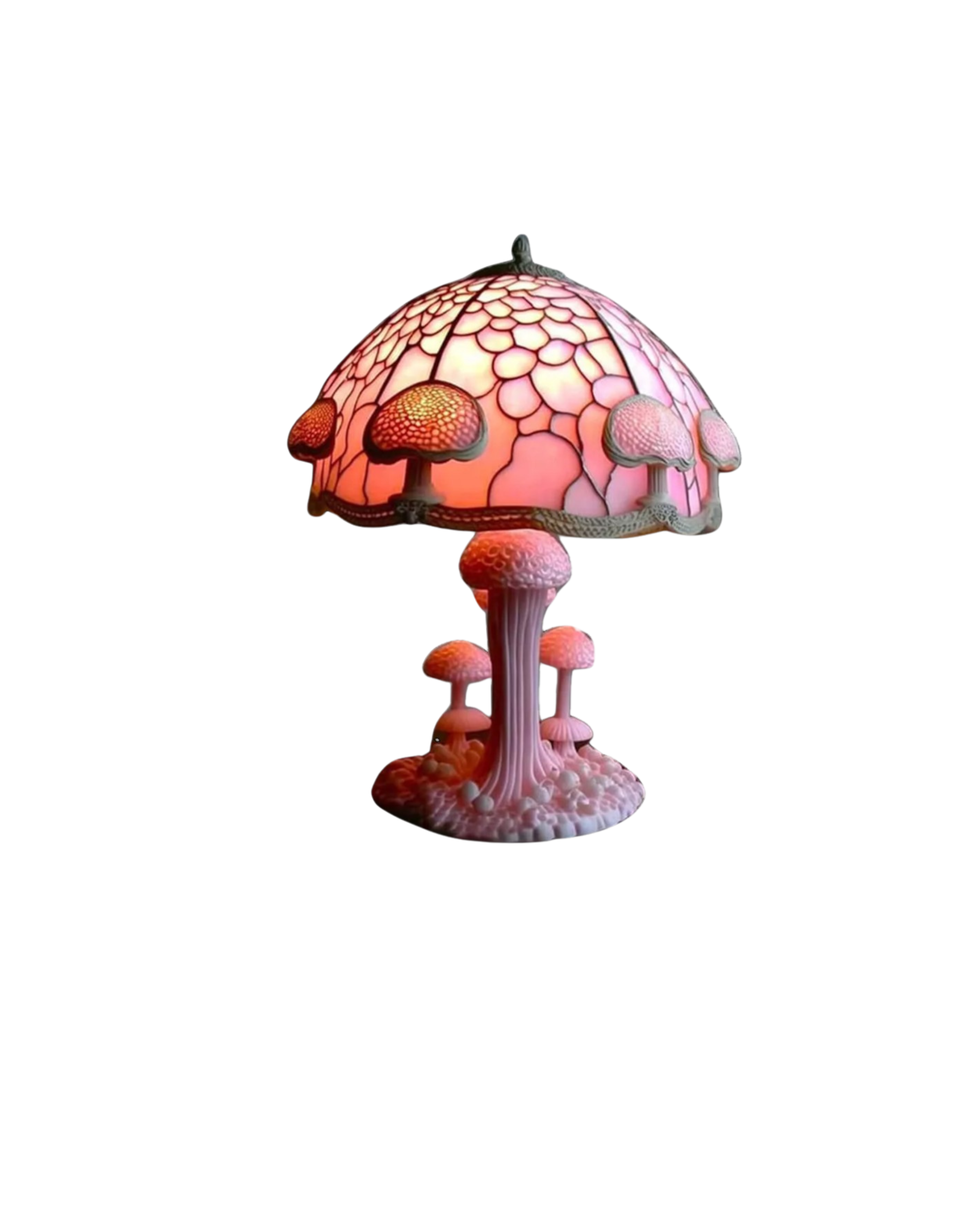 Colorful Resin Mushroom Lamp with LED Glow