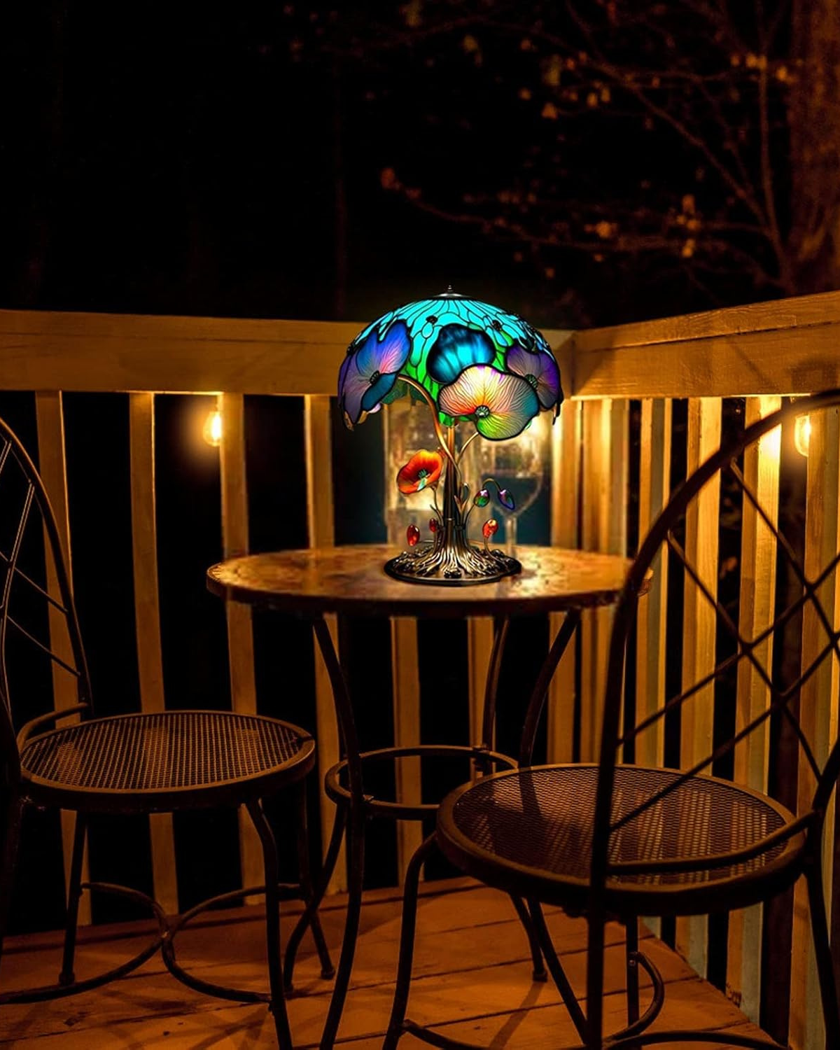 Colorful Resin Mushroom Lamp with LED Glow