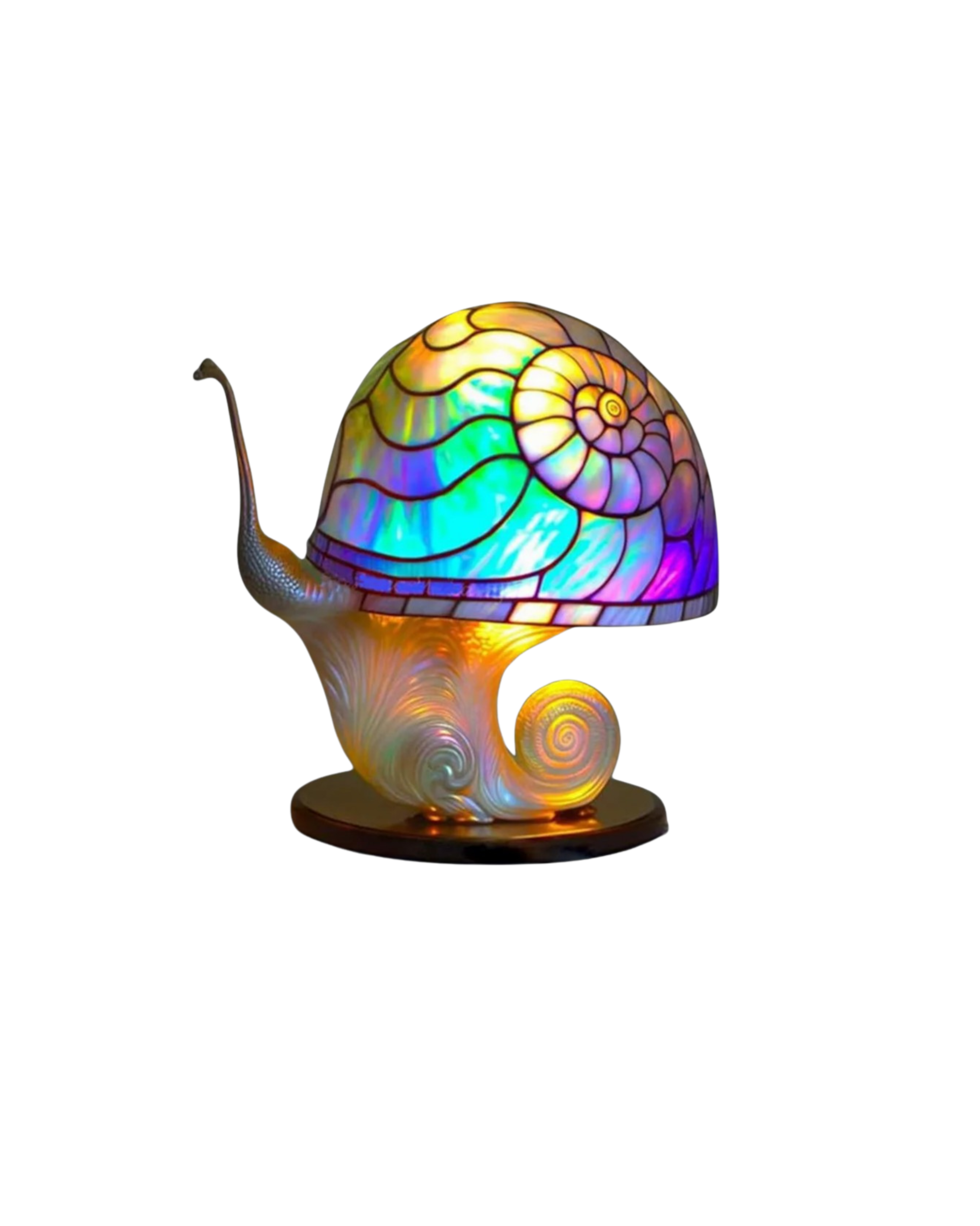 Colorful Resin Mushroom Lamp with LED Glow