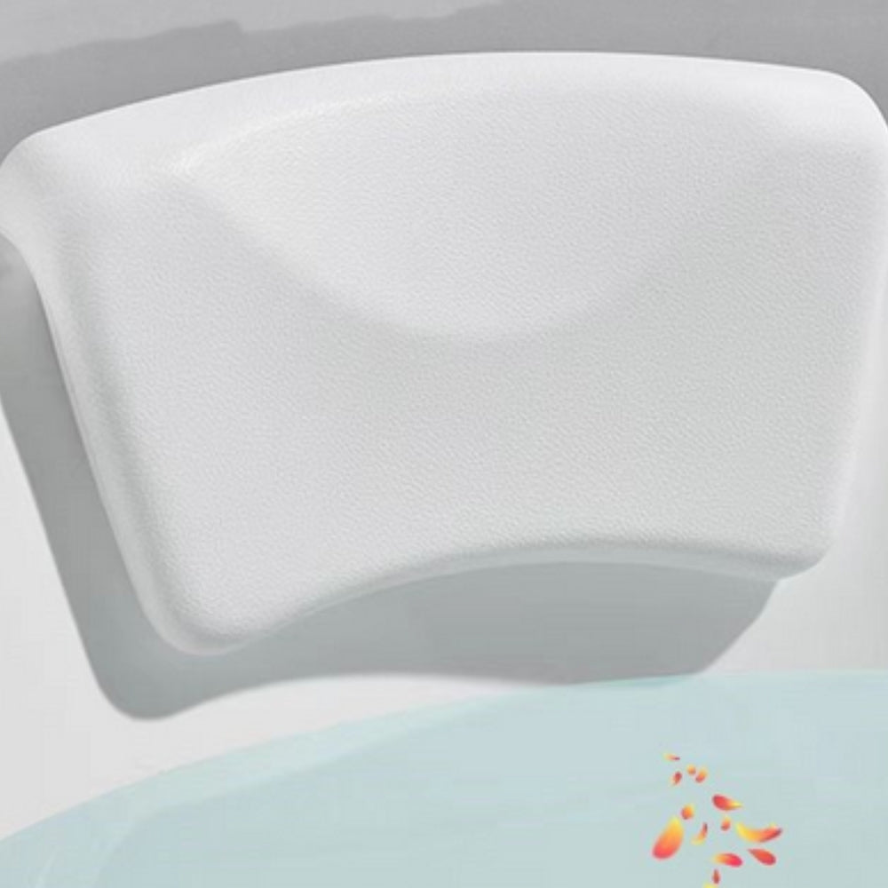 Contoured Soft-Touch Bathtub Headrest Pillow