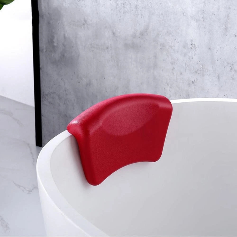 Contoured Soft-Touch Bathtub Headrest Pillow