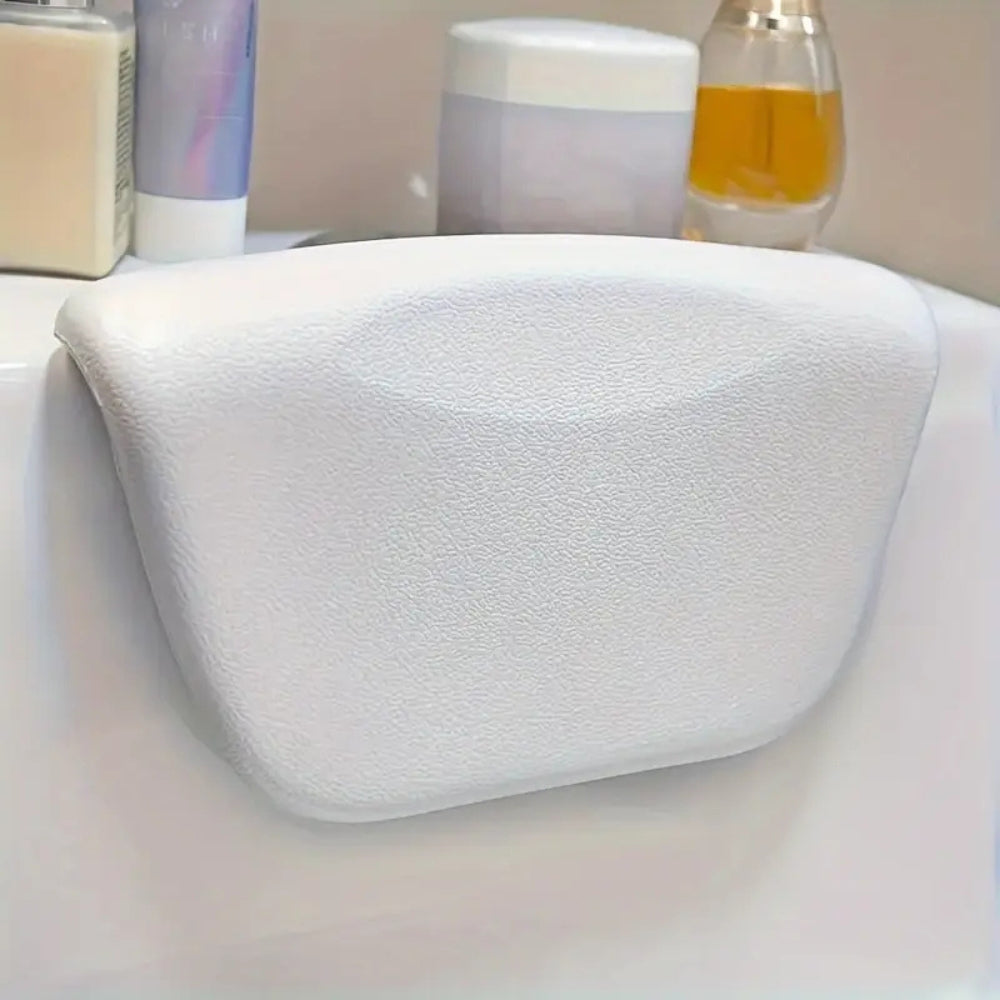 Contoured Soft-Touch Bathtub Headrest Pillow