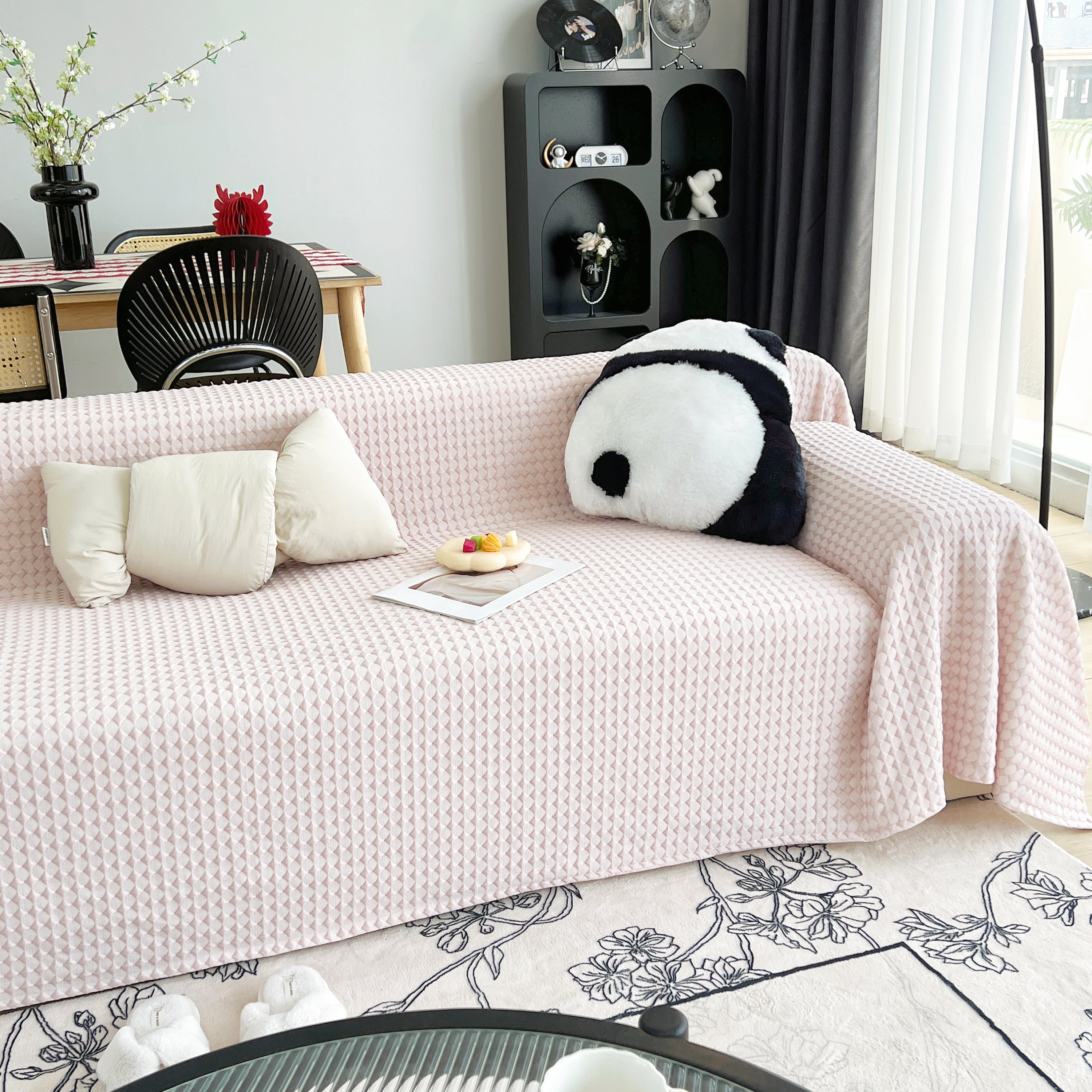 Cooling Textured Sofa Cover with Soft Drape
