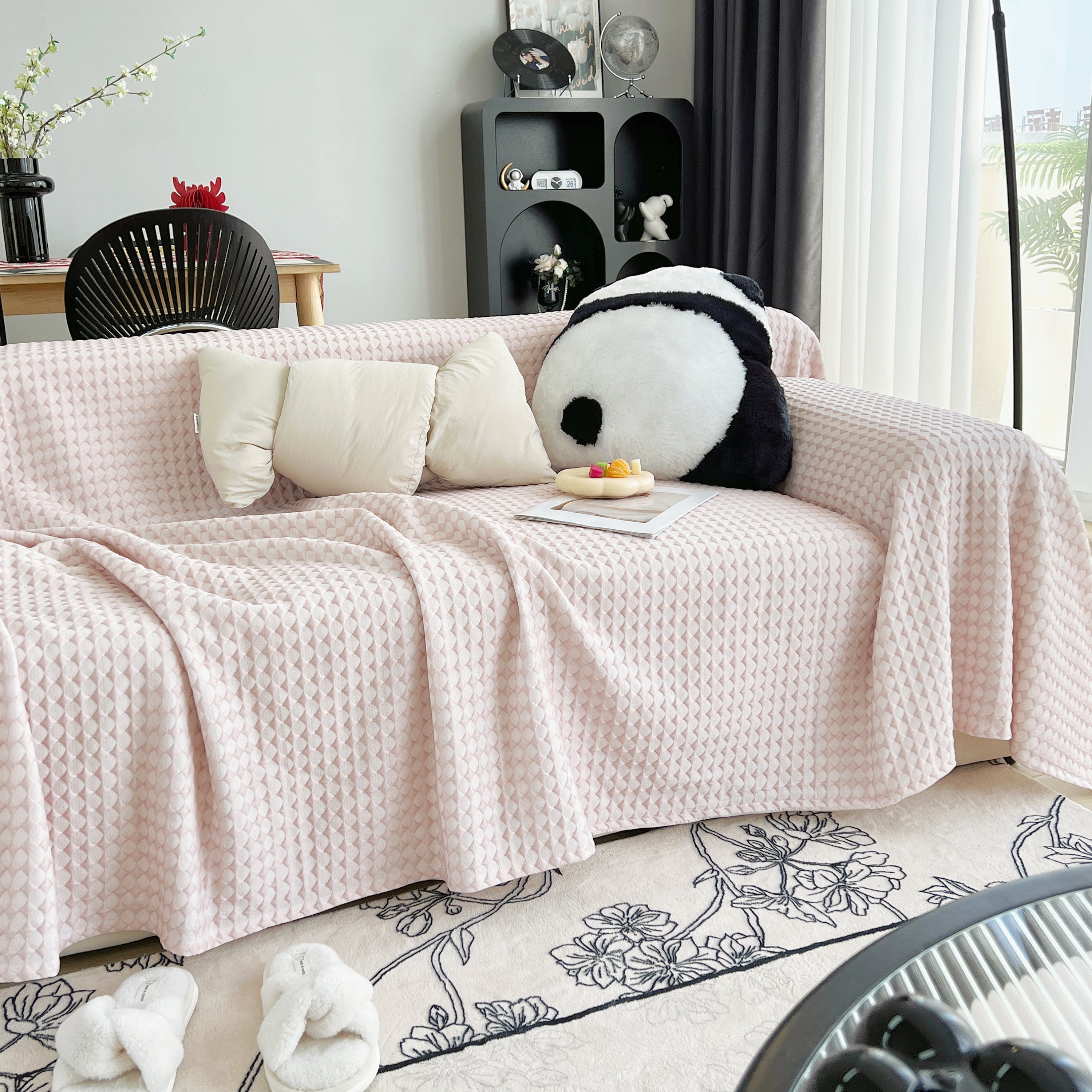 Cooling Textured Sofa Cover with Soft Drape