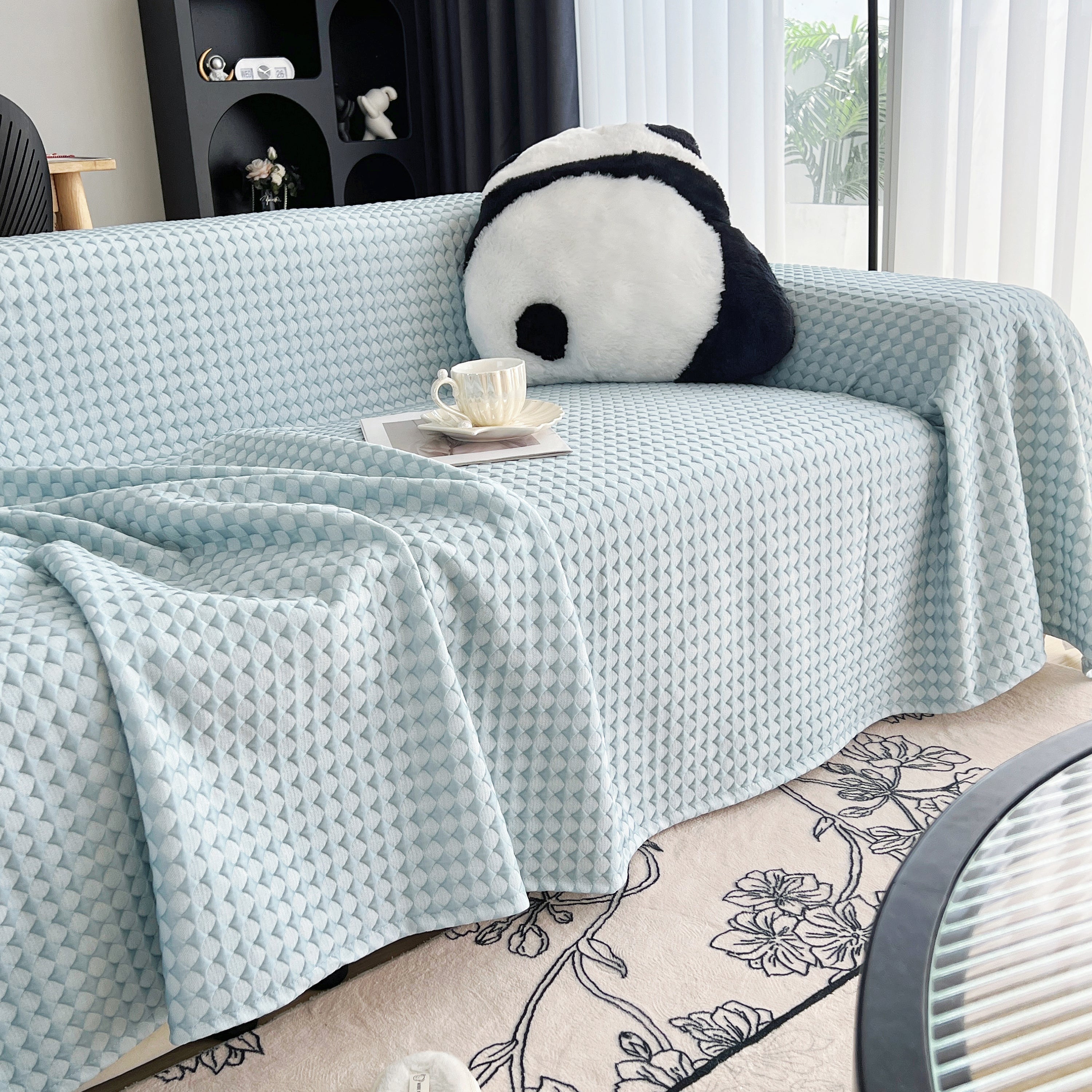 Cooling Textured Sofa Cover with Soft Drape