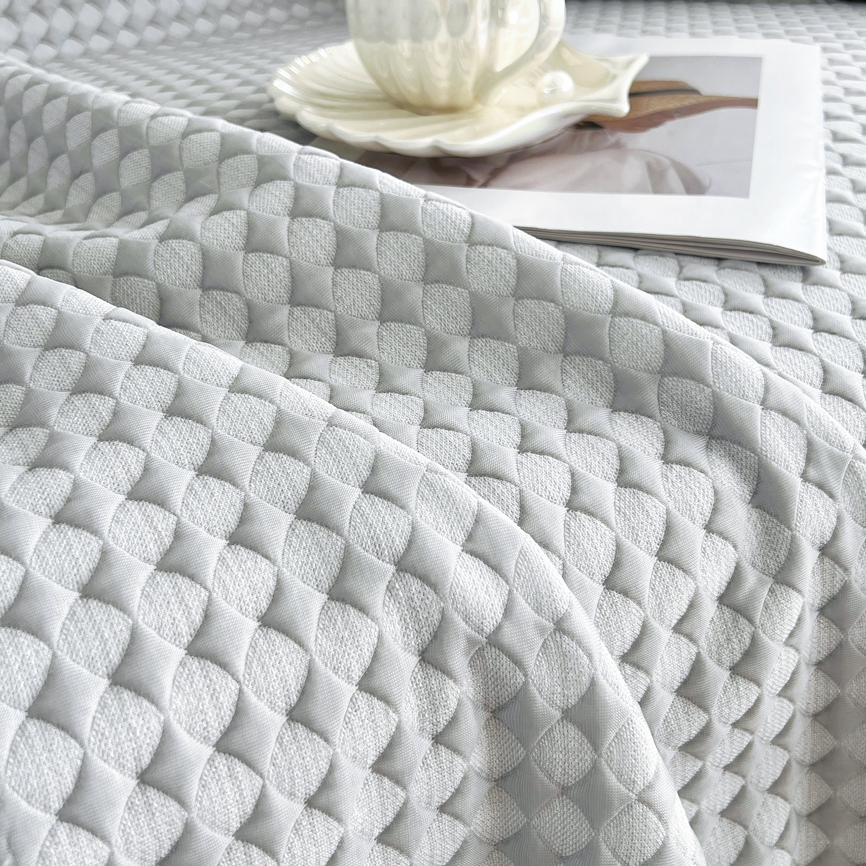 Cooling Textured Sofa Cover with Soft Drape
