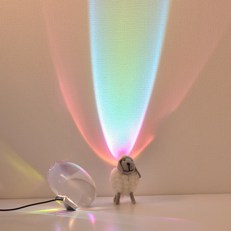 Crystal Glass Prism Rainbow Projection Lamp