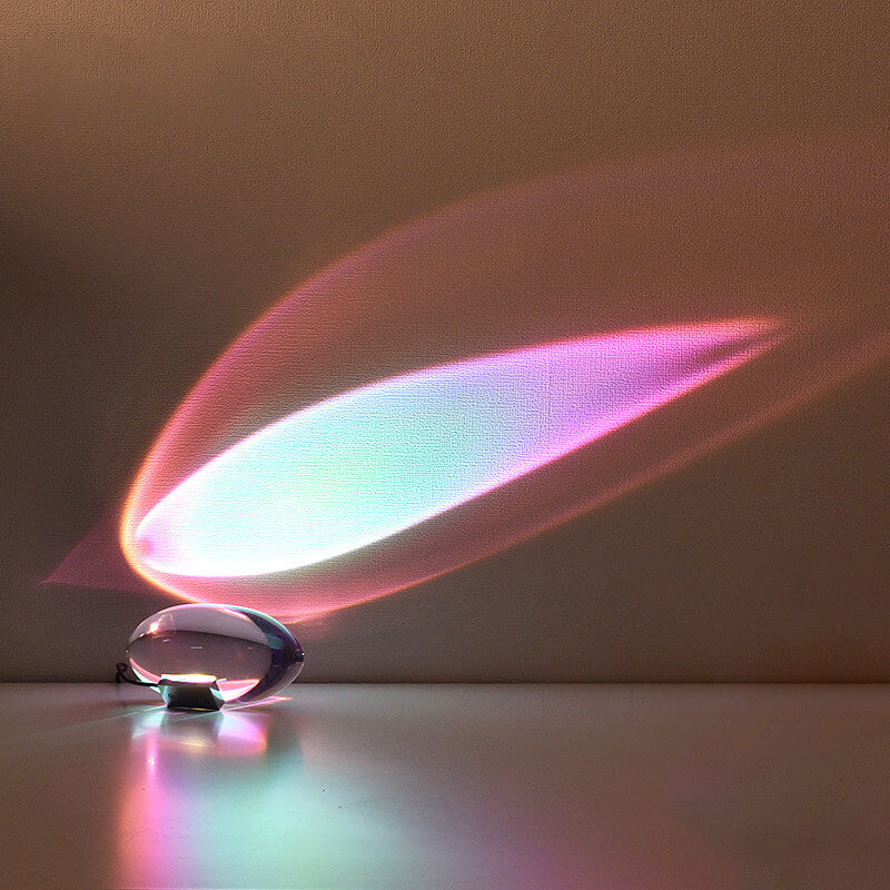 Crystal Glass Prism Rainbow Projection Lamp