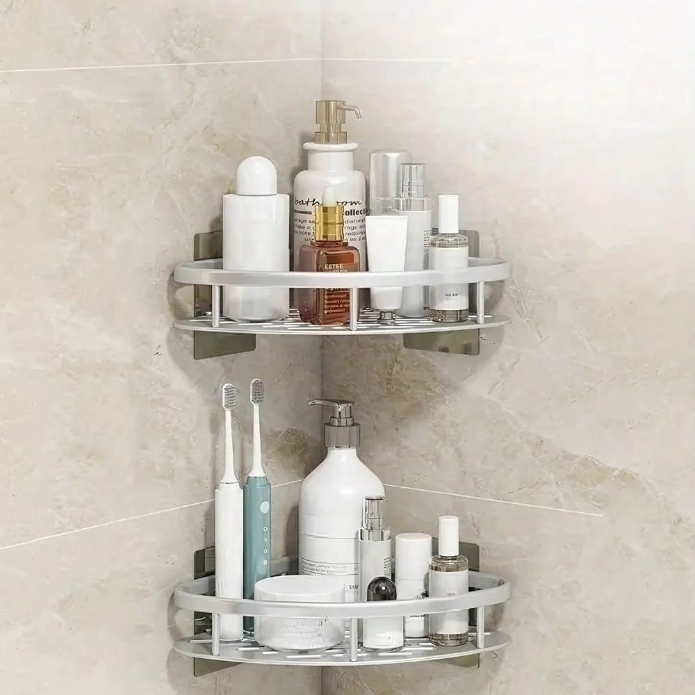 Curved Shower Caddy with Open Frame